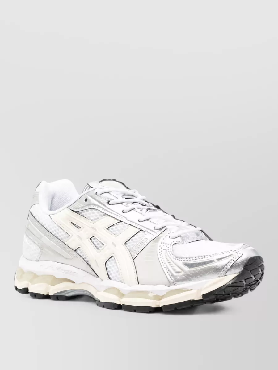 Asics synthetic leather low-top sneakers