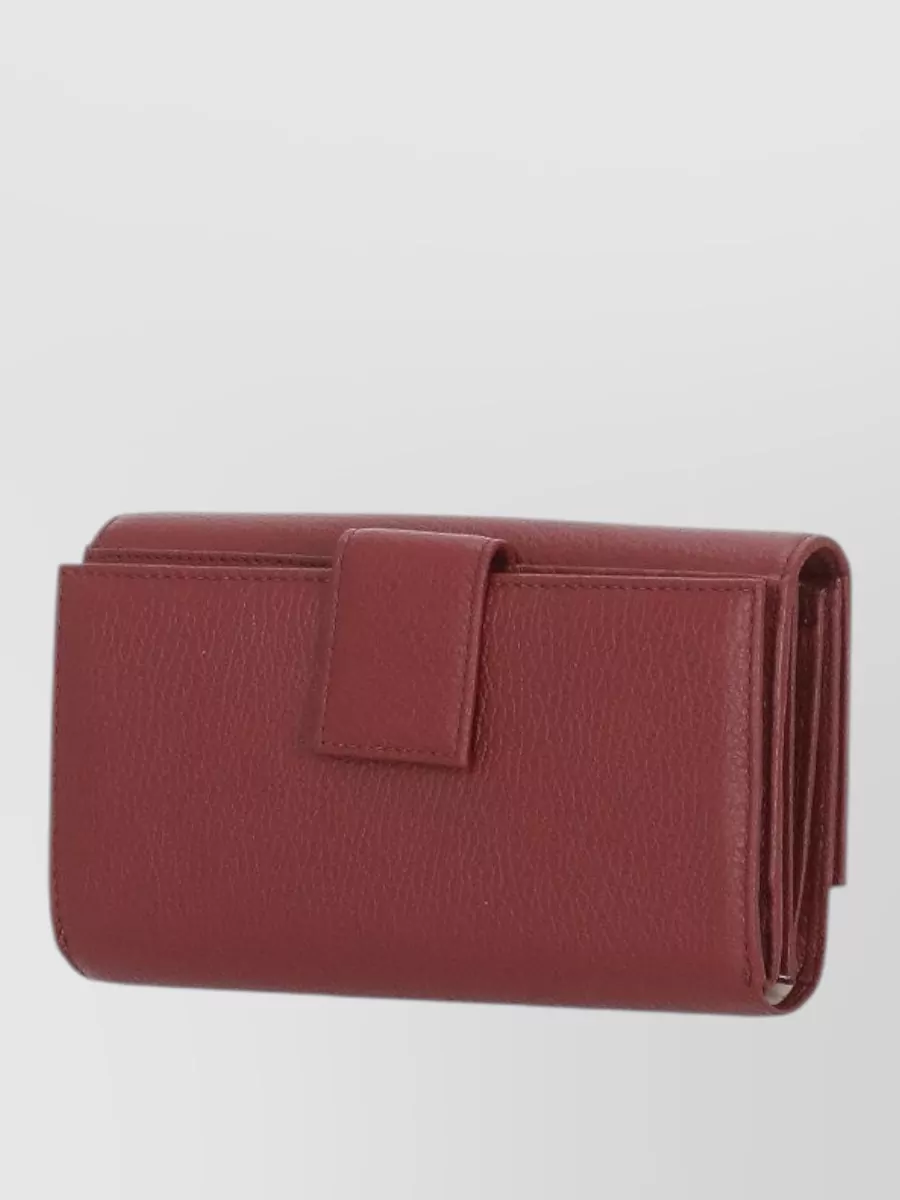 Coccinelle Pebbled Leather Compact Zip Around Wallet