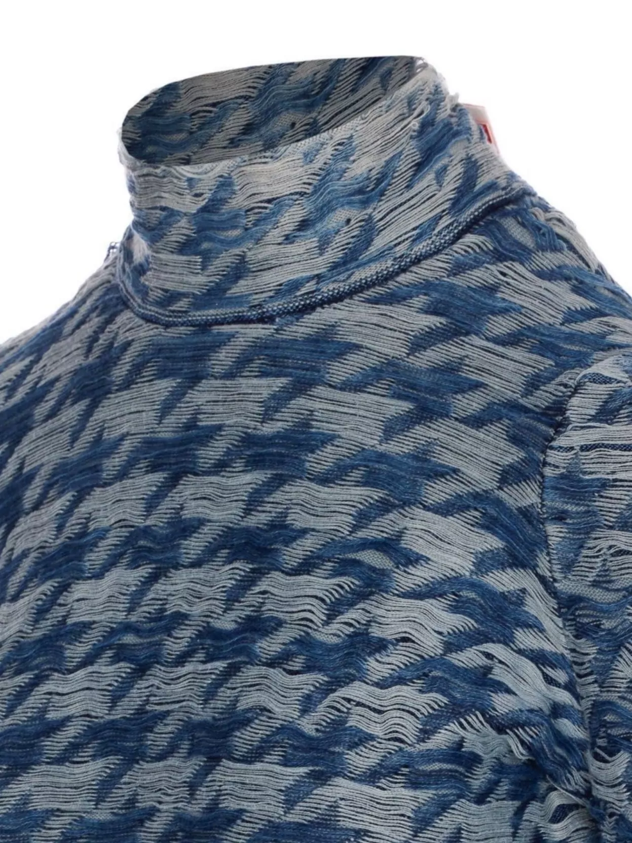 Diesel Knitwear Long Sleeve High Neck Denim Style