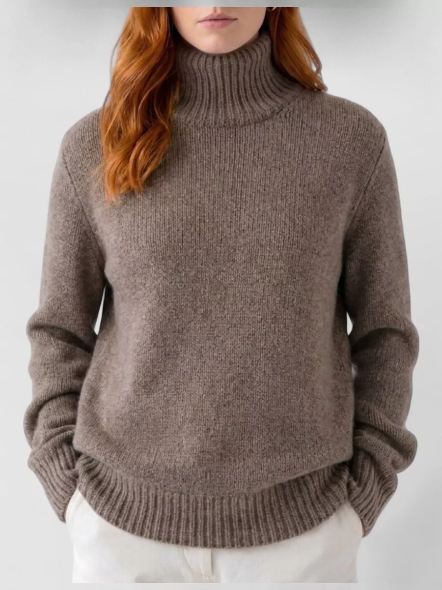 The Row cashmere ribbed turtleneck jumper
