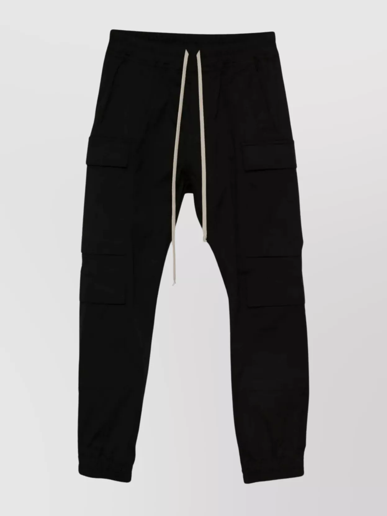 Rick Owens Cargo Trousers With Drawstring And Pockets In Black