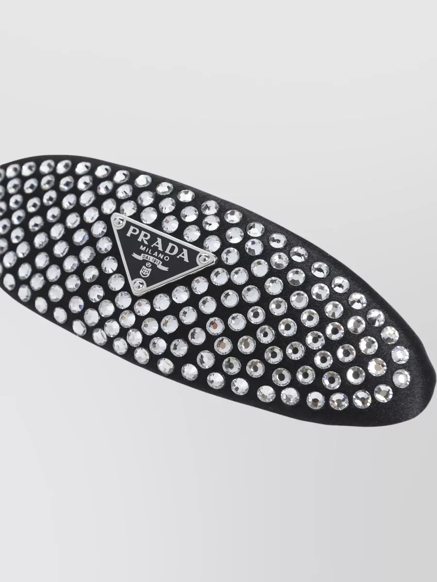 Prada Oval Rhinestone Hair Accessory Piece