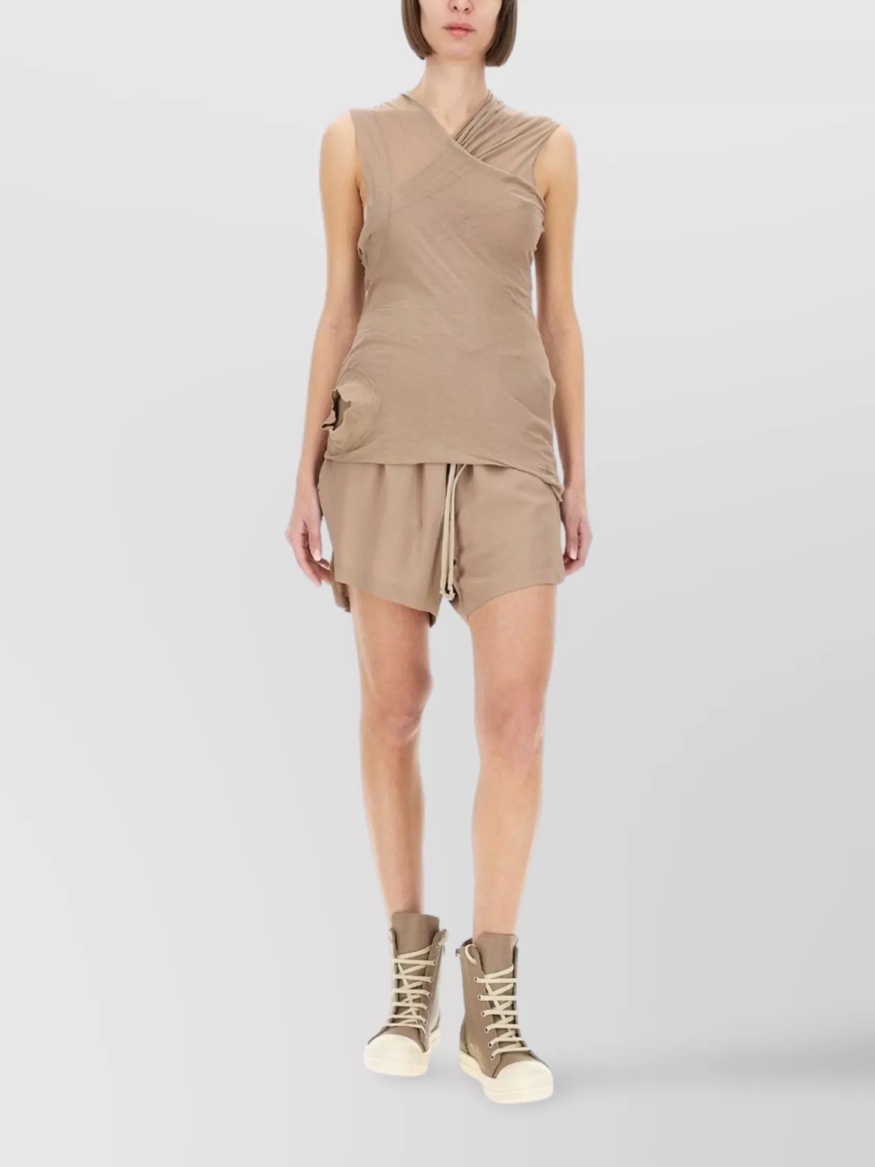 Rick Owens Asymmetric Draped Crossover Top