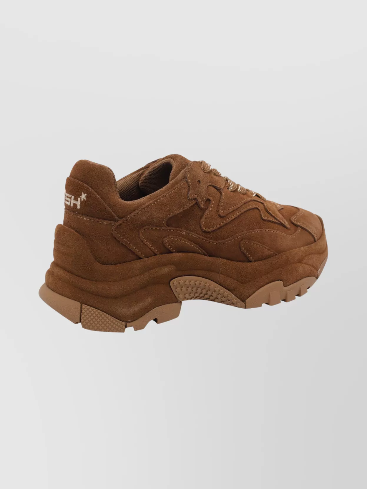 Ash Suede Sneakers With Chunky Sole And Round Toe