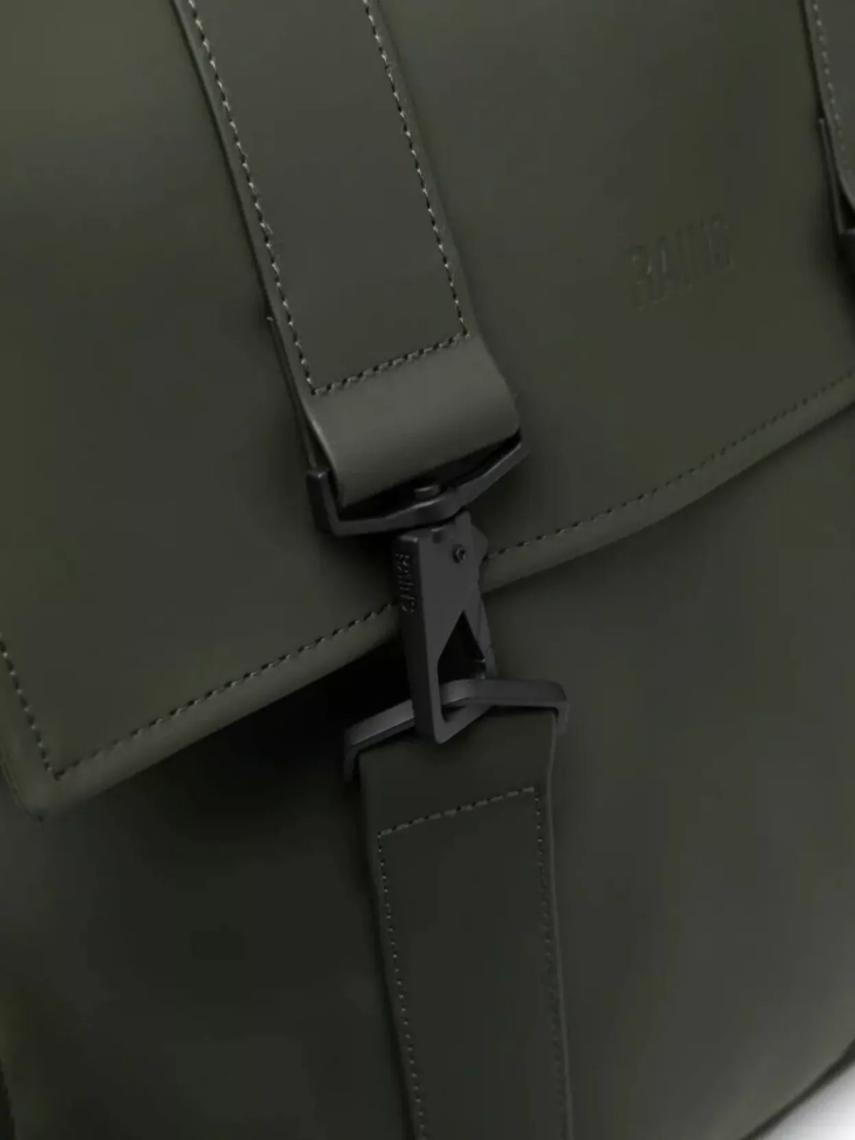 Rains Messenger Bag With Adjustable Straps And Top Handle