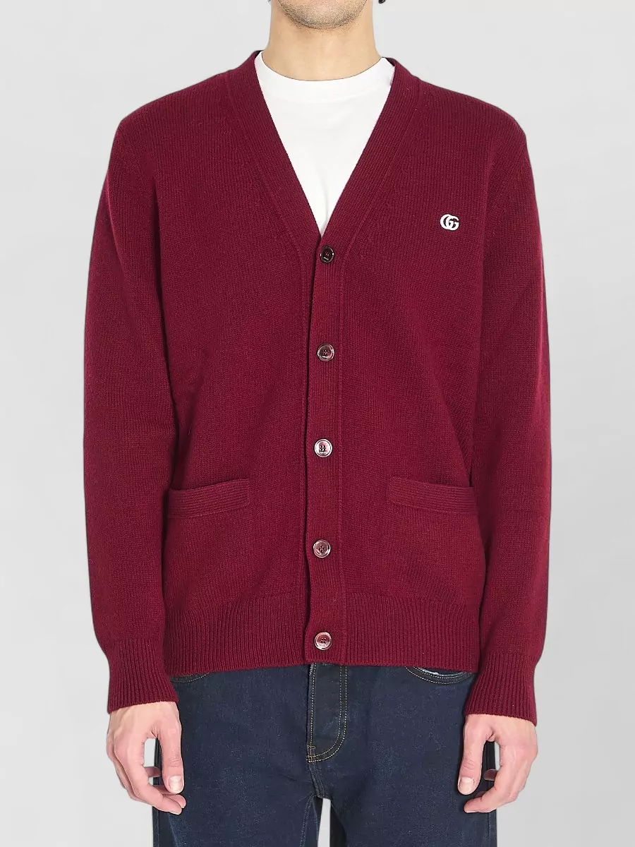 Gucci Cashmere Wool Cardigan Regular Fit V Neck
