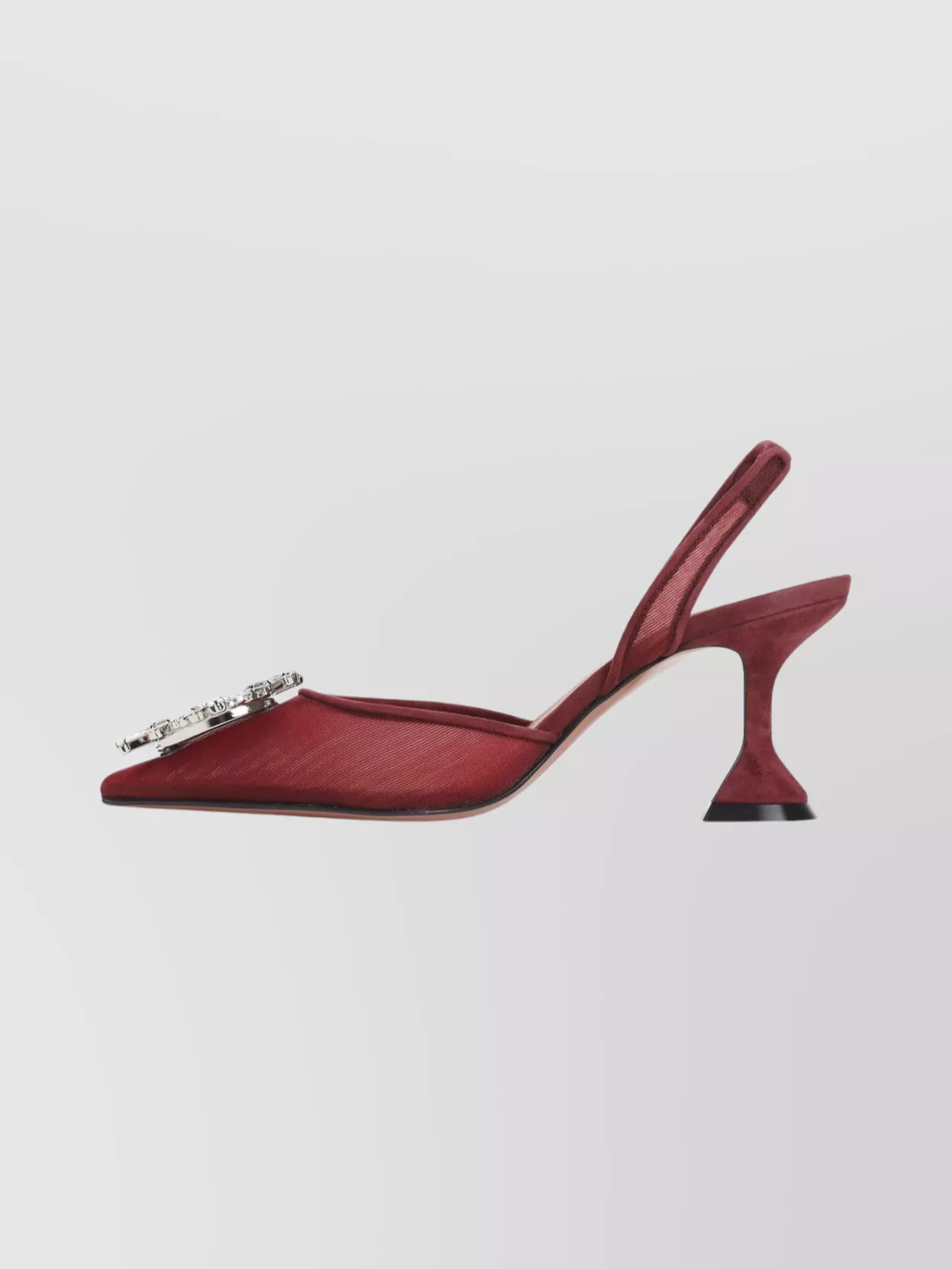Amina Muaddi Sculptural Heel Pointed Toe Pumps