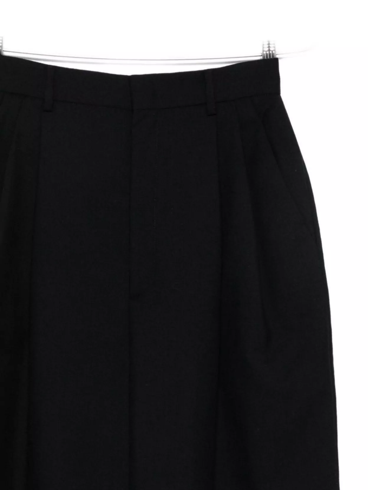 Moschino Wide Leg Trousers With Pleats And Pockets In Black