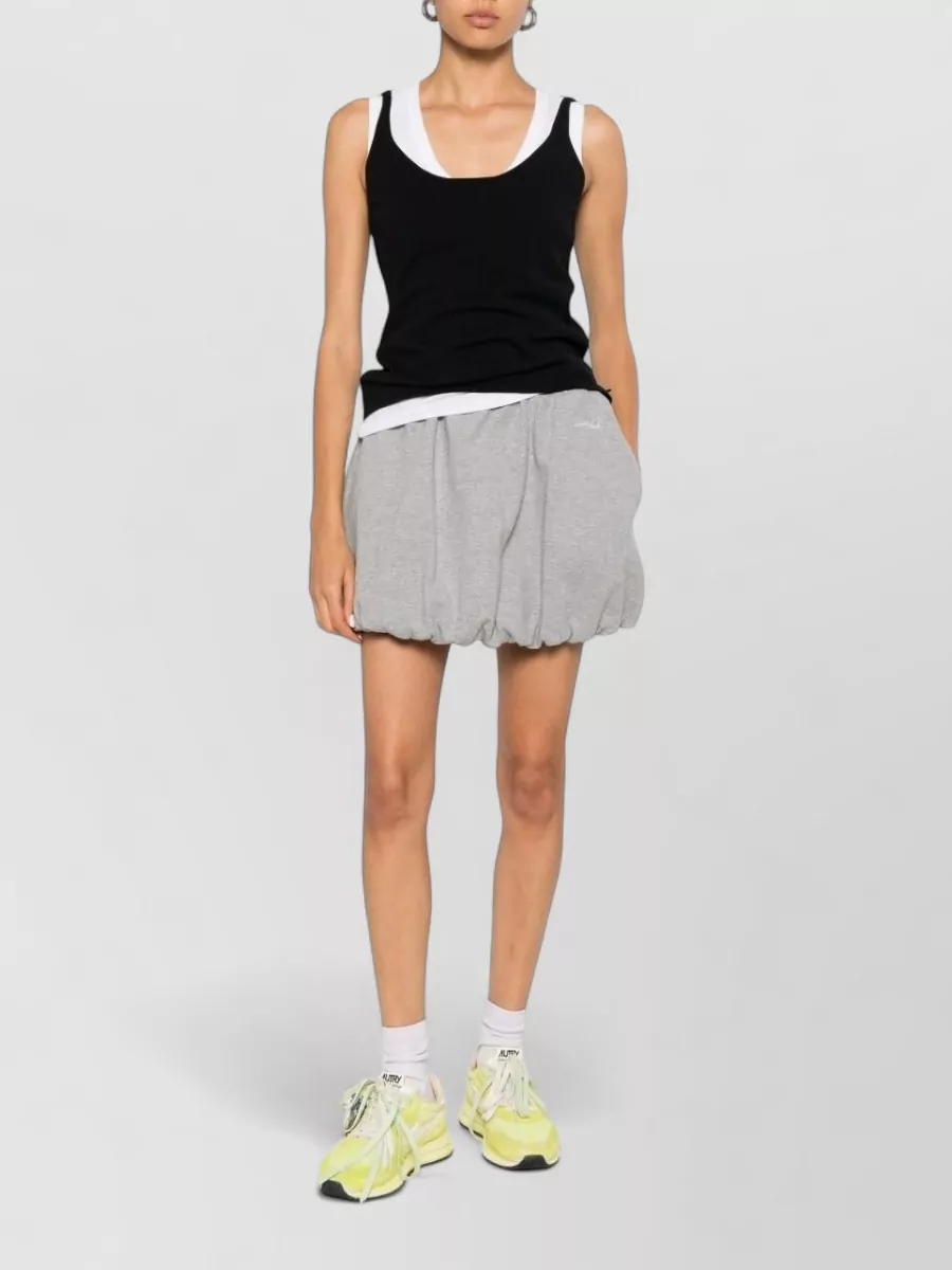 Dunst Gathered Jersey Bubble Mini Skirt