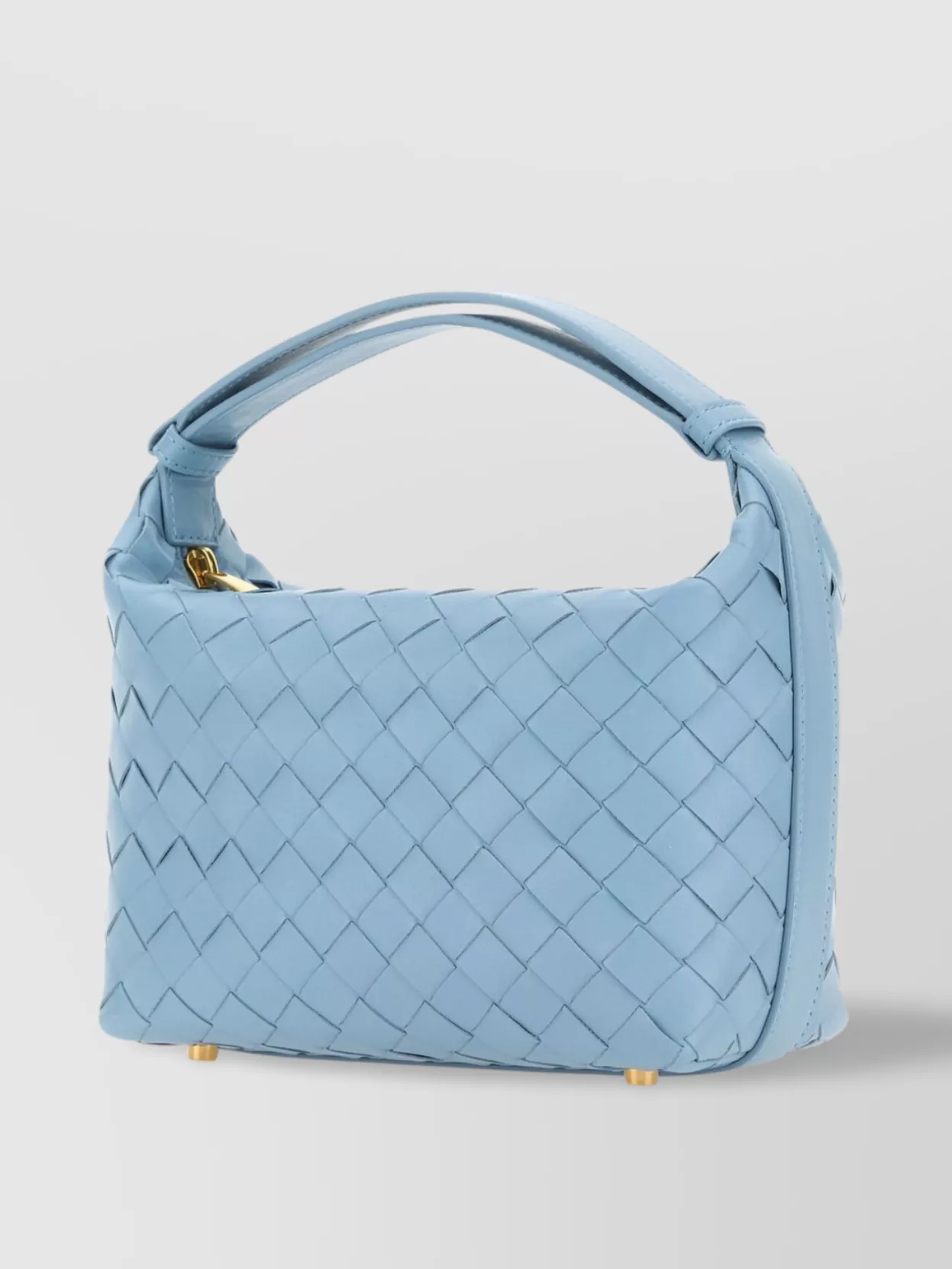 Bottega Veneta Mini Wallace Handbag In Nappa Leather In Blue