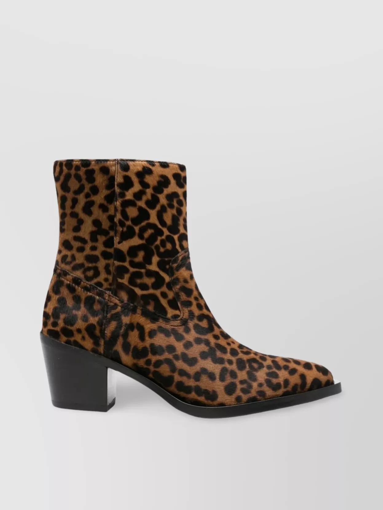 Stuart Weitzman Block Heel Animal Print Bootie