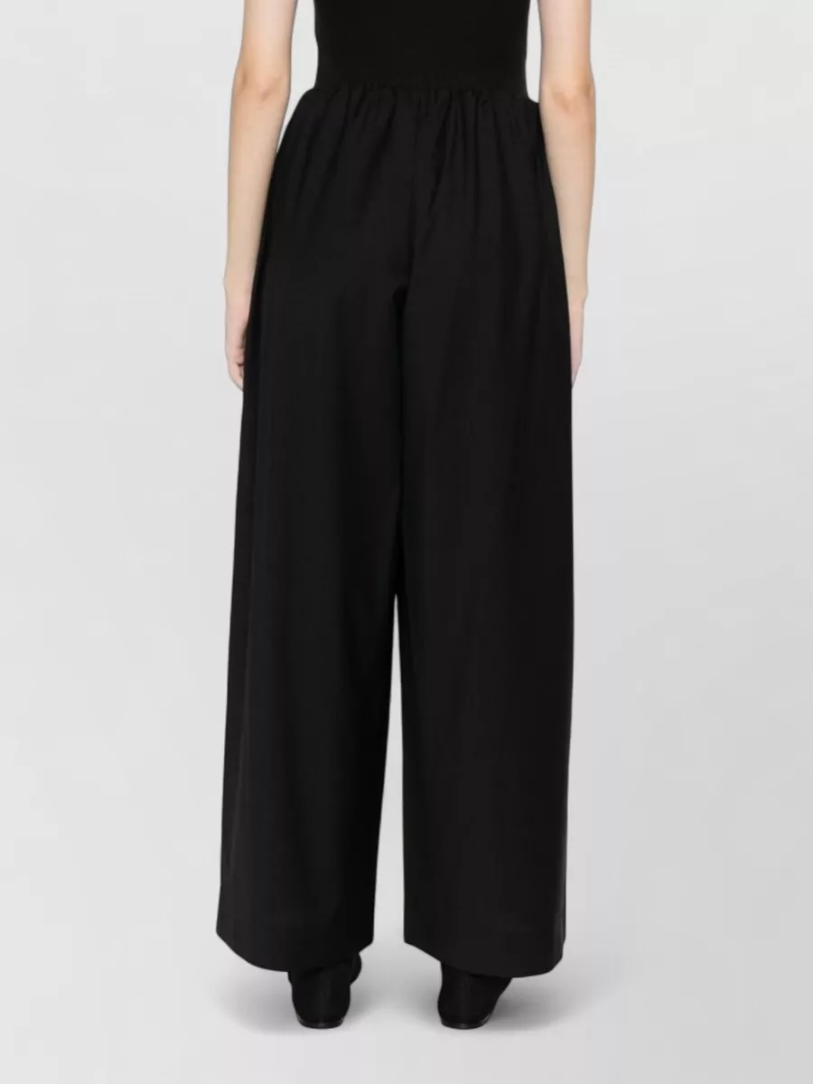 Totême Relaxed Fit Wool Trousers Drawstring