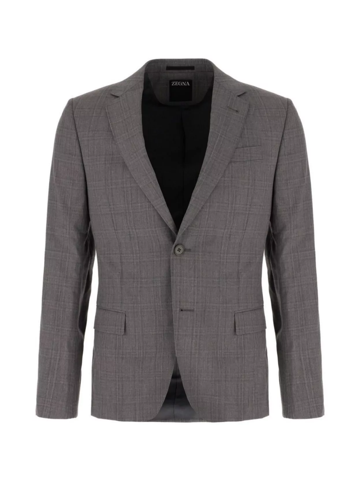 Zegna Grey Suit Wool Back Vent