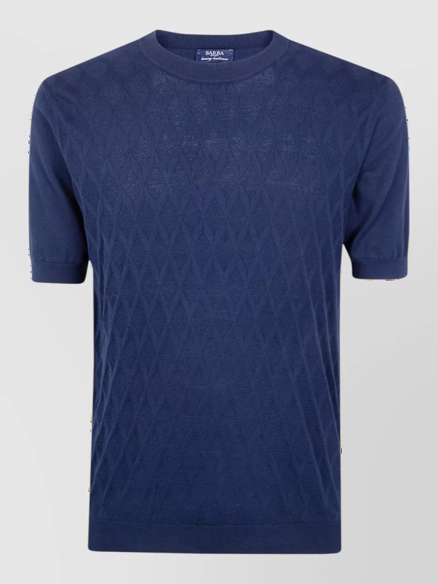 Barba Napoli embroidered round neck t-shirt