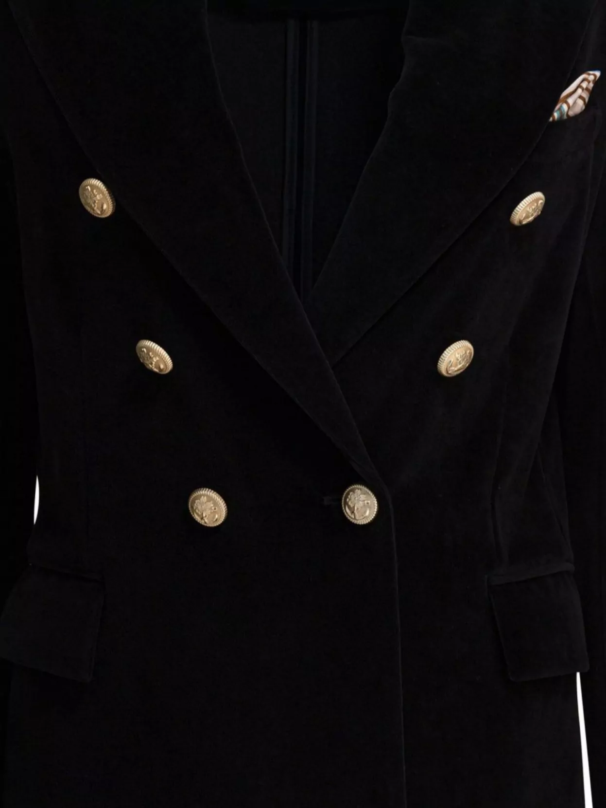 Circolo 1901 Double-Breasted Velvet Jacket Featuring Pockets
