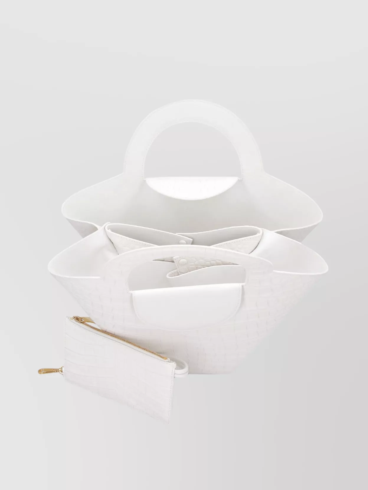 Bottega Veneta Croco-print Leather Tote Bag With Gold-tone Hardware