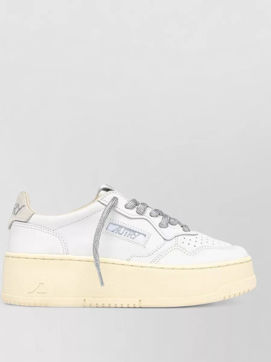Autry Platform Sneakers Round Toe Leather Logo
