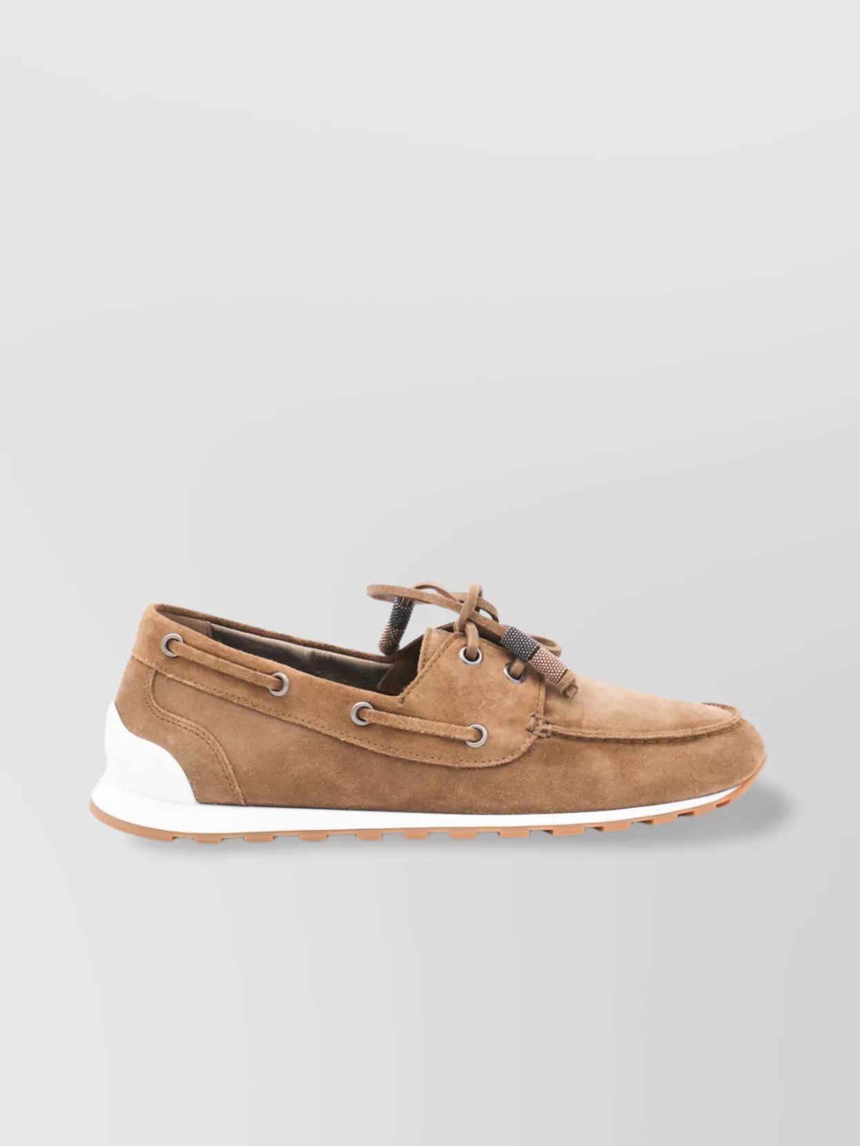 Brunello Cucinelli Loafers With Suede Finish And Rubber Sole