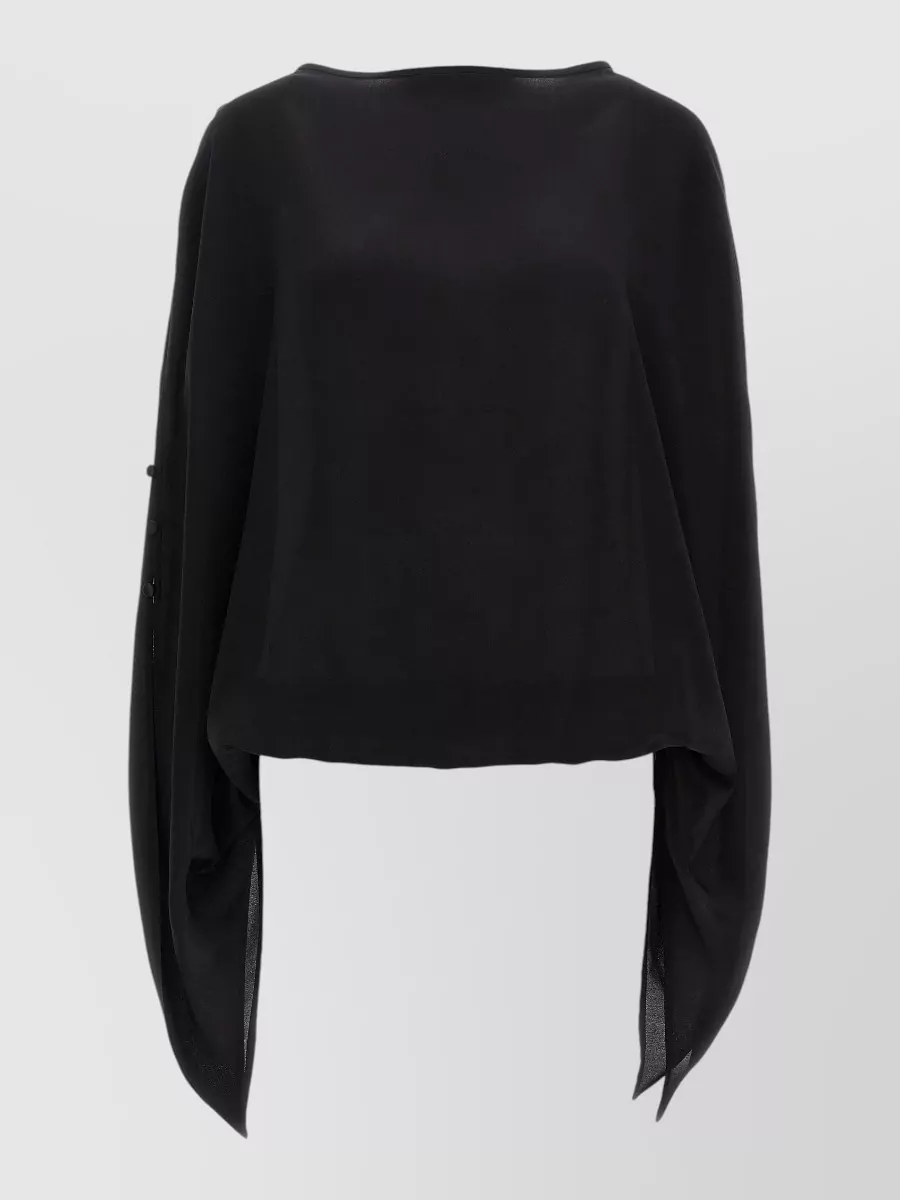 Di.La3 Pari' silk crepe de chine batwing blouse