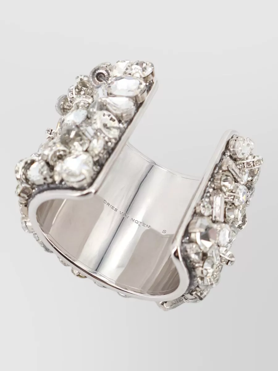 Dries Van Noten Crystal-Embellished Brass Bracelet