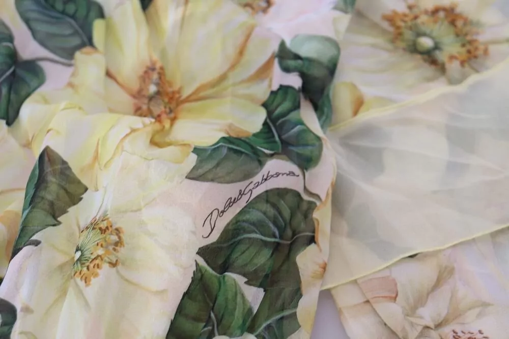 Dolce&Gabbana Silk Floral Print Short Sleeve Maxi Dress