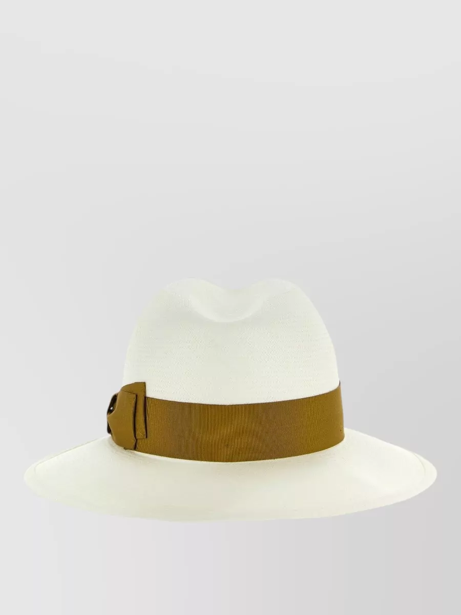 Borsalino Straw Fedora Hat