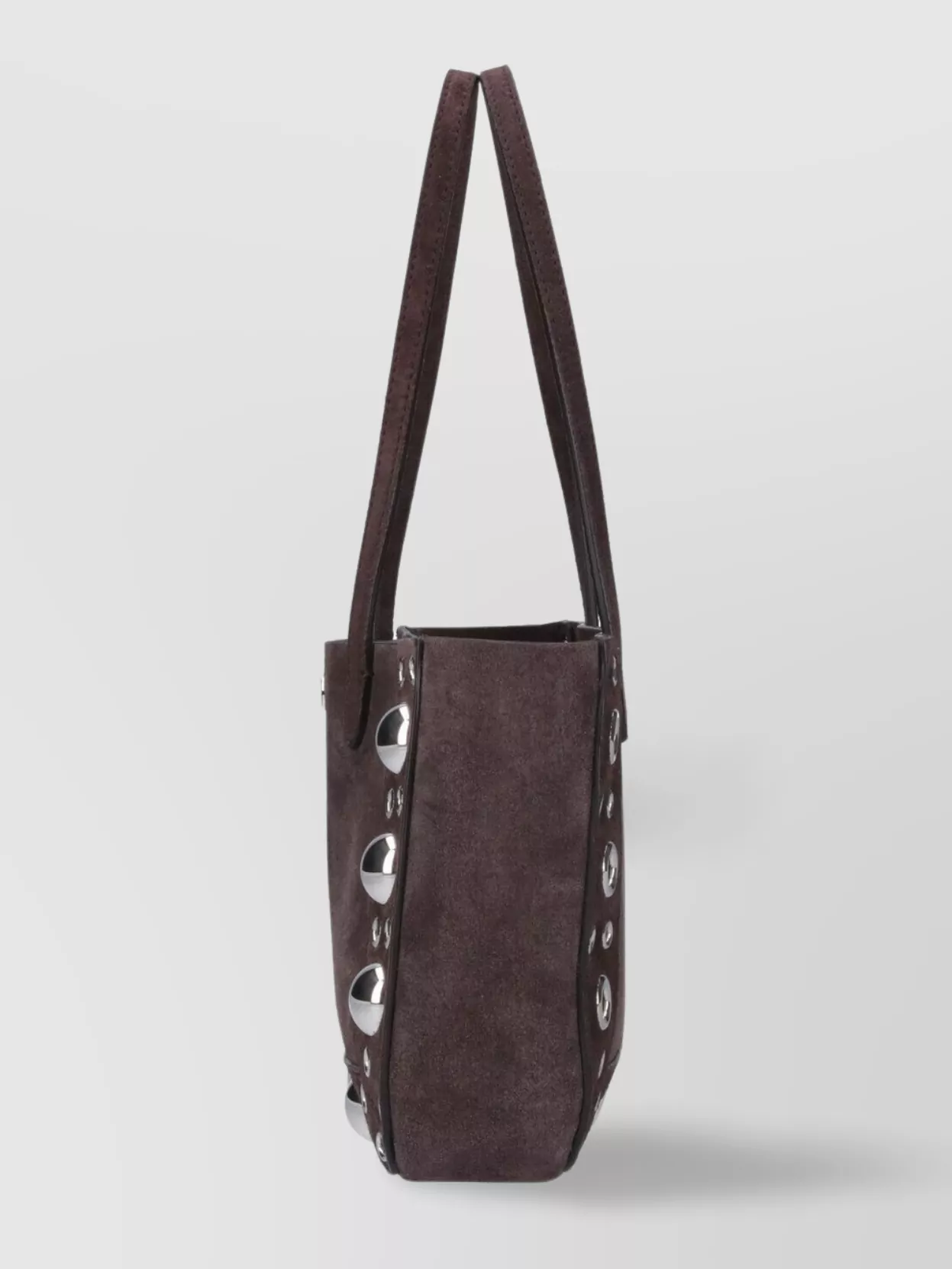 Valentino Garavani Studded Suede Double Handles Shoulder Bag