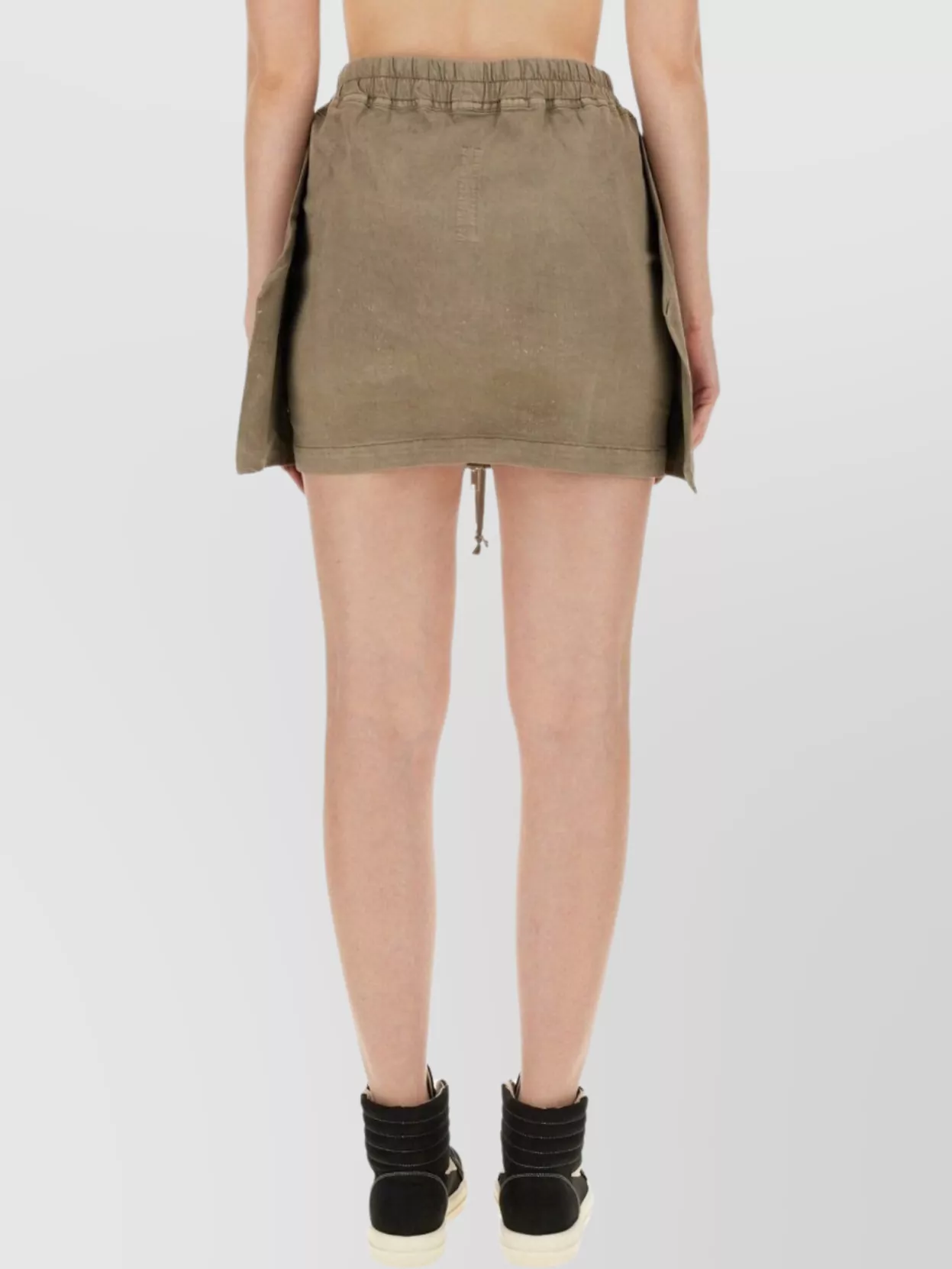 Rick Owens Drkshdw Mini Skirt Drawstring Waist