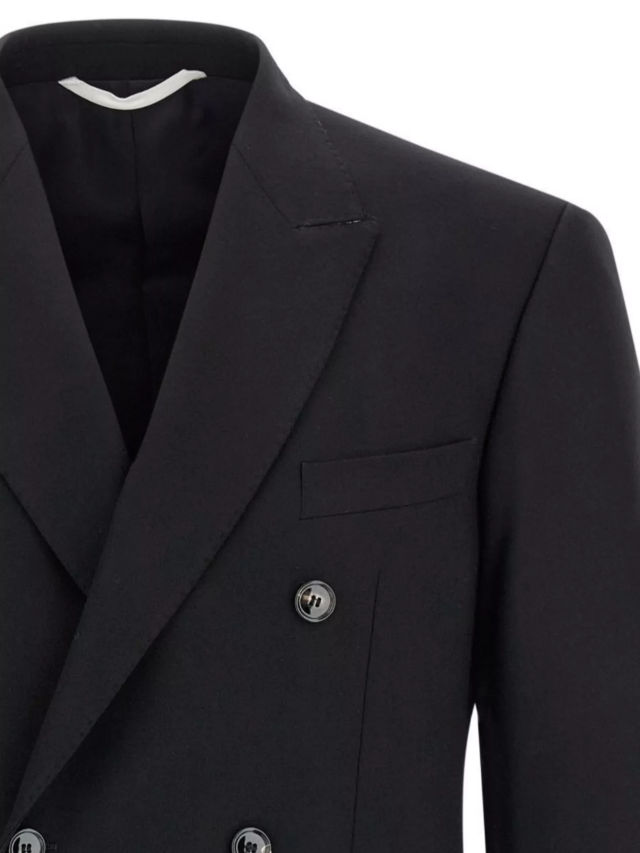 Cellar Door Double-Breasted Blazer Notch Lapel