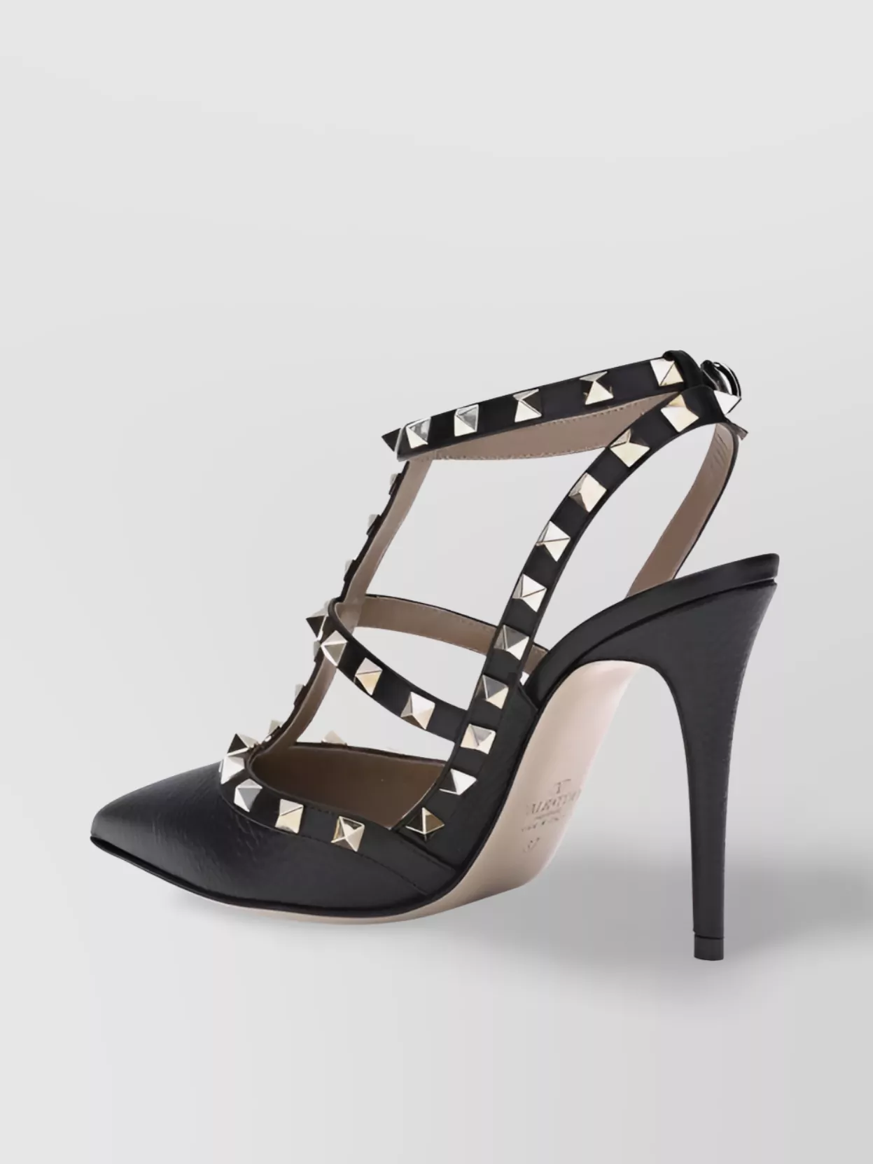 Valentino Garavani Studded Strappy Leather Pumps