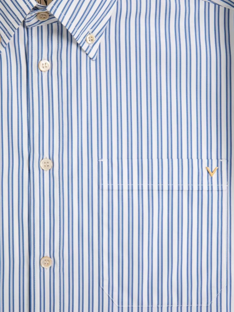 Valentino Garavani Striped Cotton Poplin Shirt