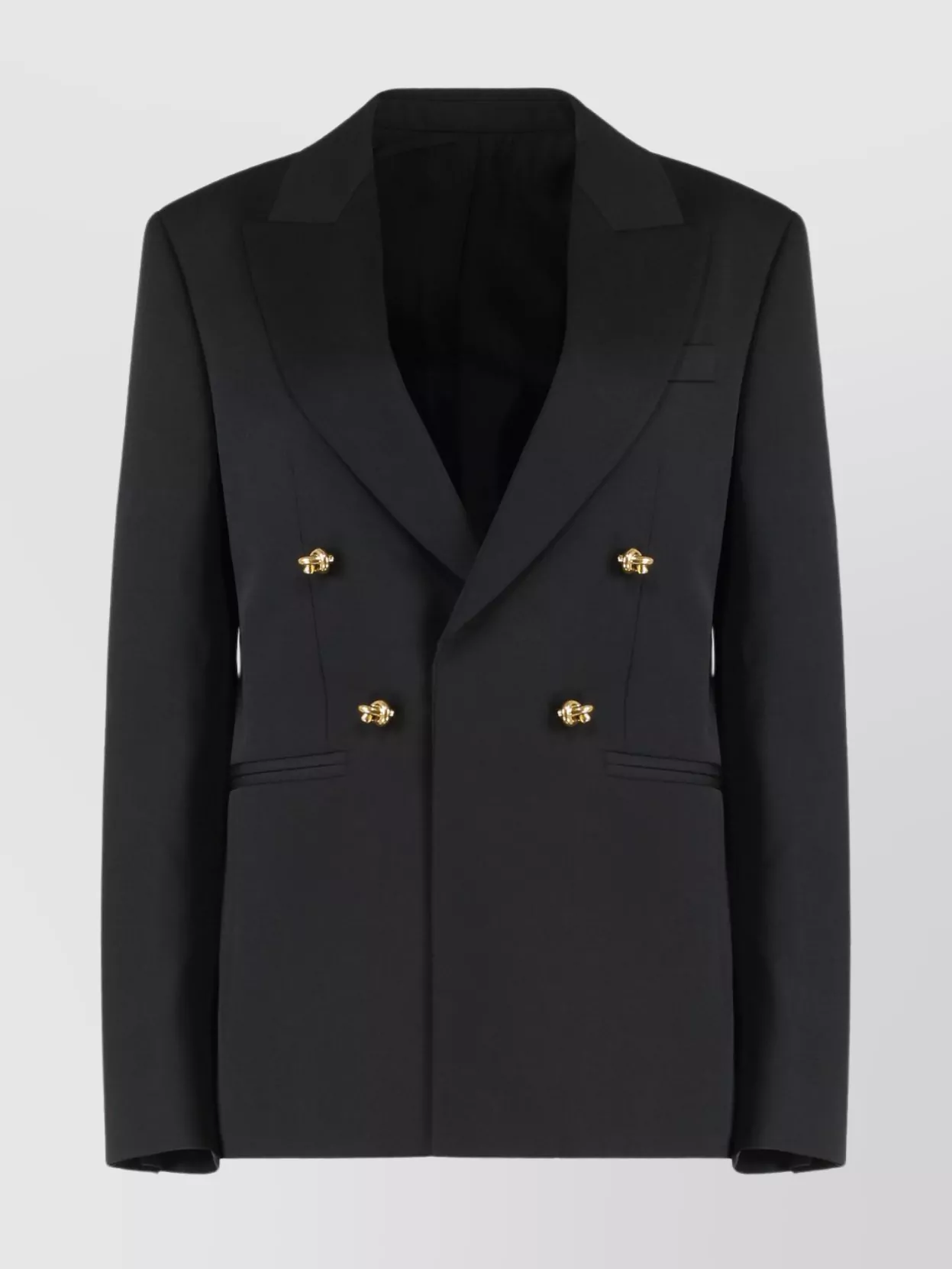 Bottega Veneta Double-breasted Wool Blazer With Embellished Buttons