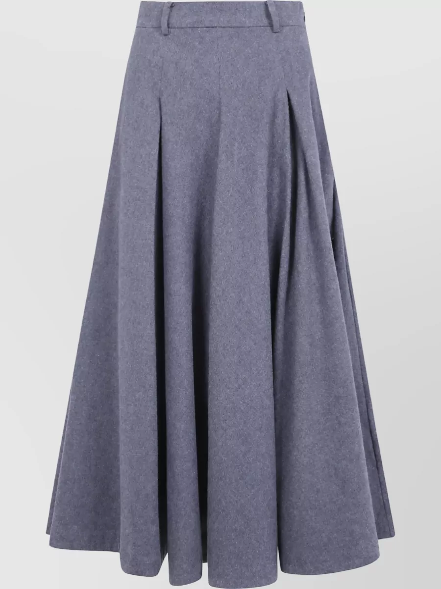 By Malene Birger pleated cotton midi skirt