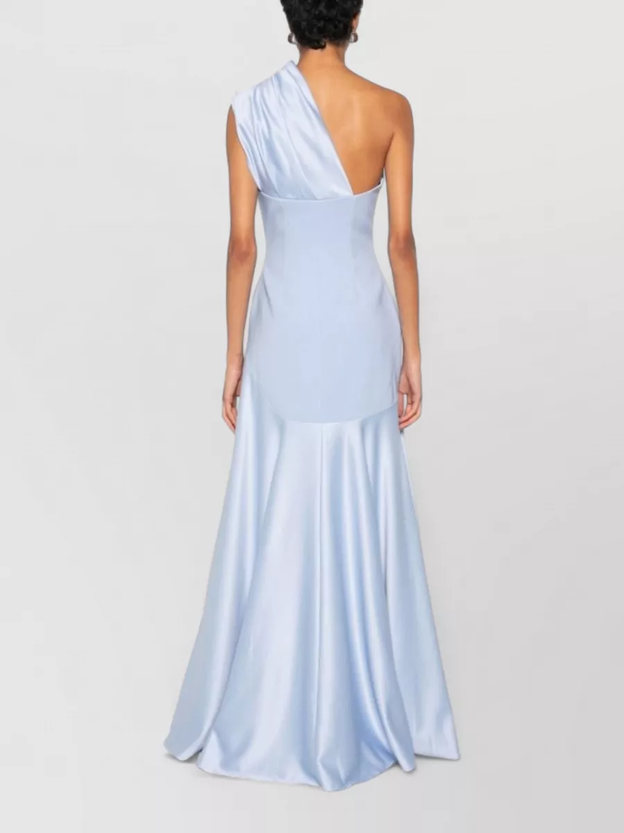 Solace London Draped One-Shoulder Sleeveless Maxi Dress