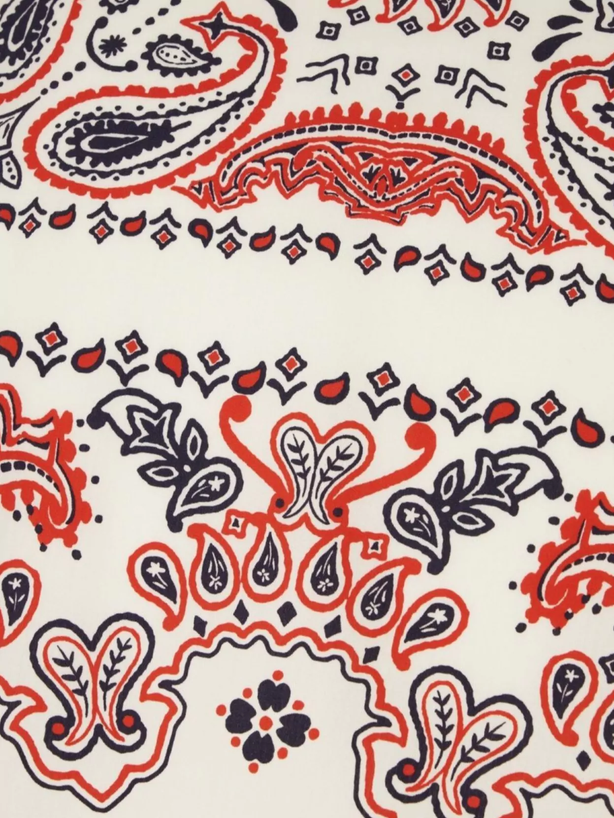 Weekend Max Mara Long Sleeve Paisley Print Cotton Top