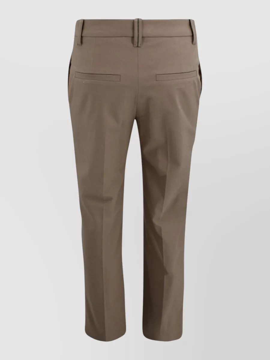 Brunello Cucinelli Mid-Rise Cropped Tailored Trousers