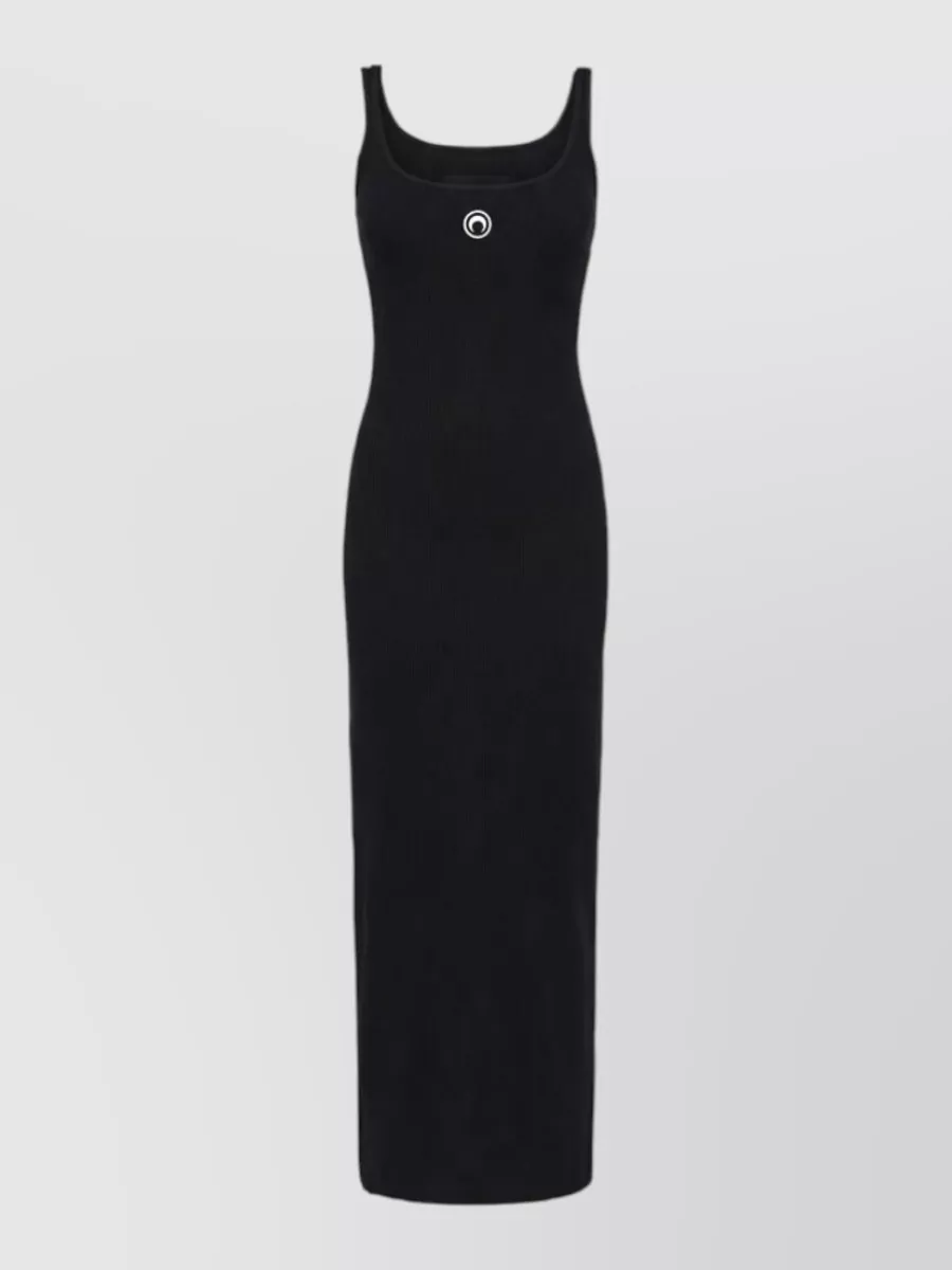 Marine Serre Ribbed jersey maxi dress