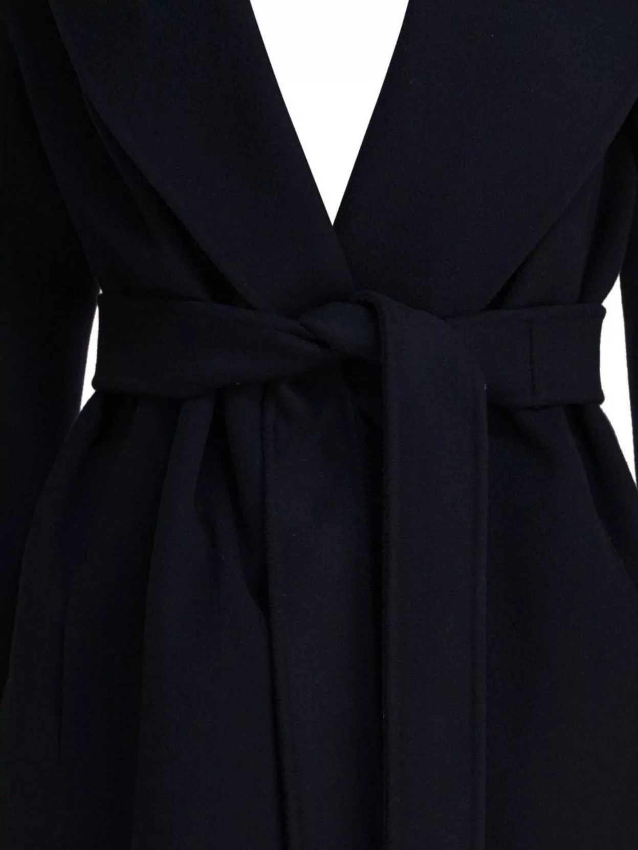 S Max Mara Waist Belted Shawl Collar Long Sleeves Coat