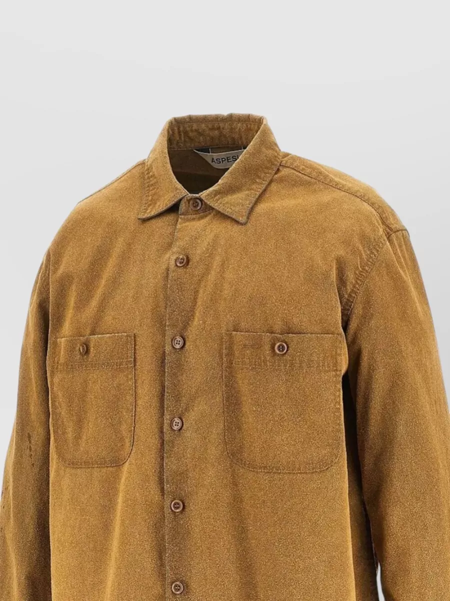 Aspesi Leather Slim-Fit Shirt
