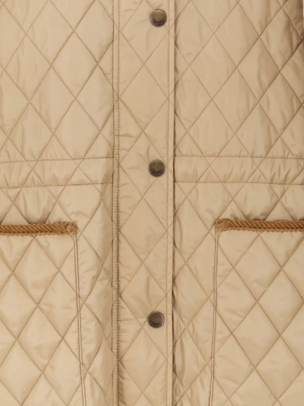 Burberry Quilted Nylon Jacket Featuring Adjustable Elements