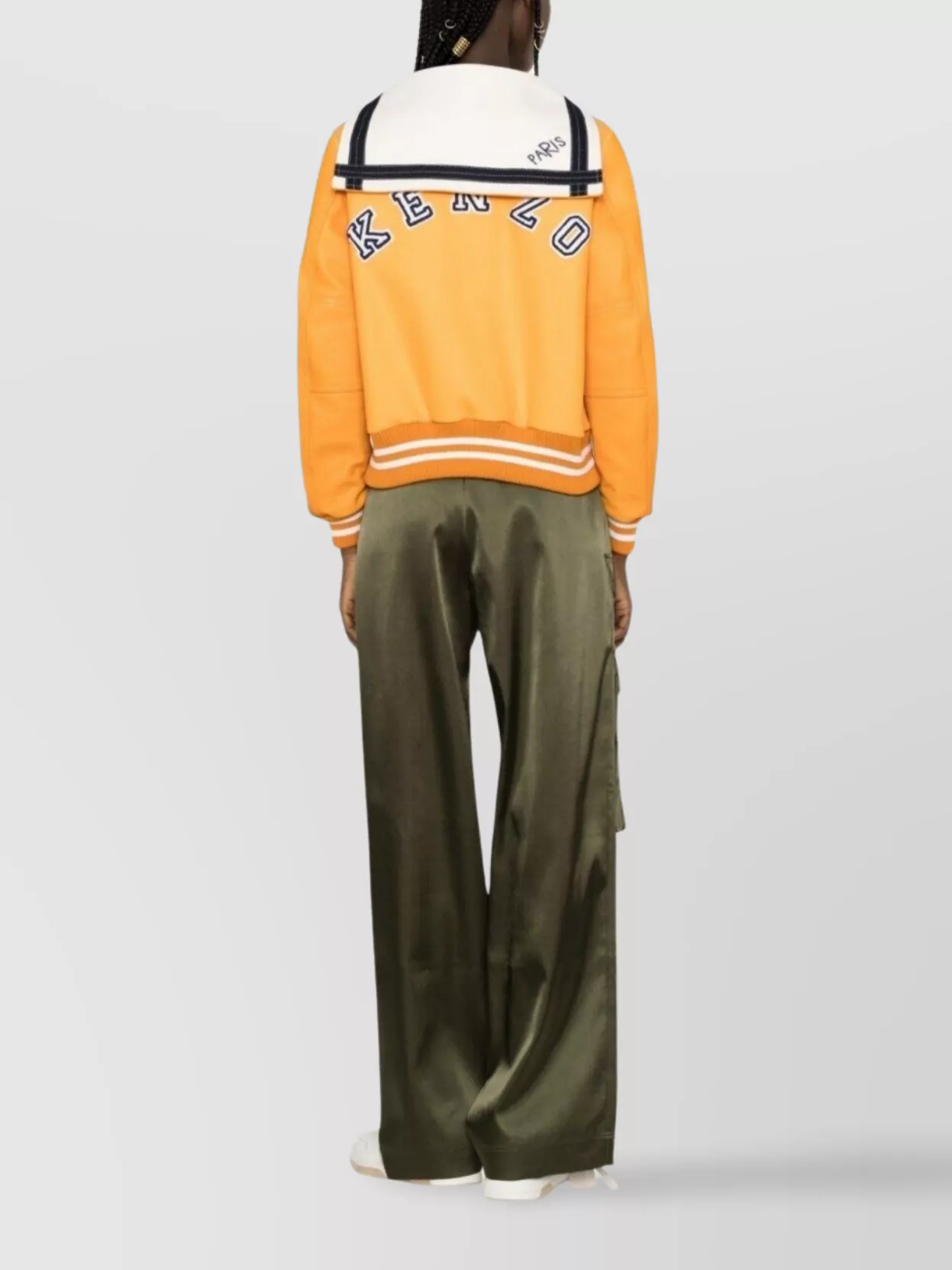 Kenzo Varsity Style Wool Bomber Jacket In Animal Print