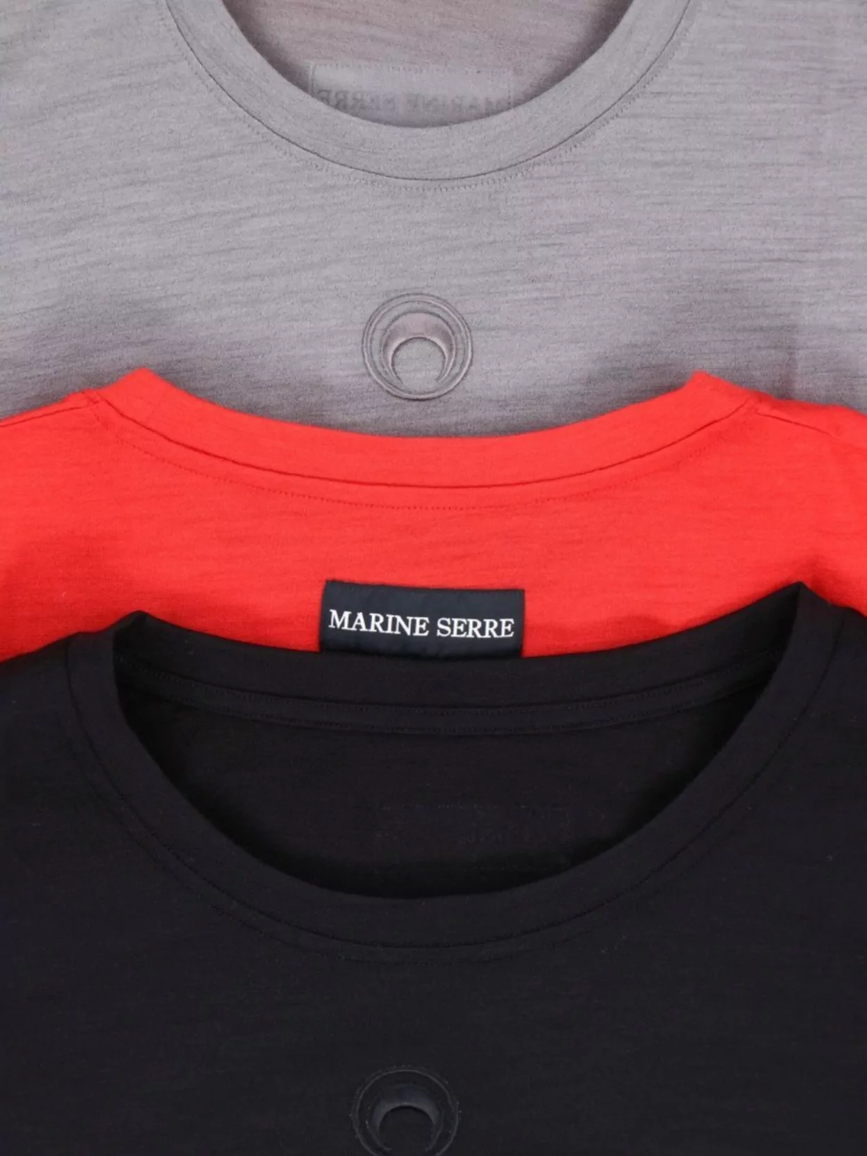 Marine Serre Short Sleeve Top Crew Neck