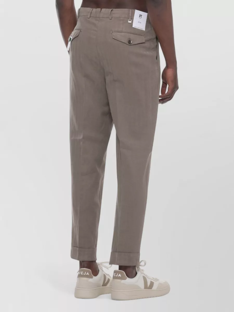 Pt Torino Straight Cropped Trousers