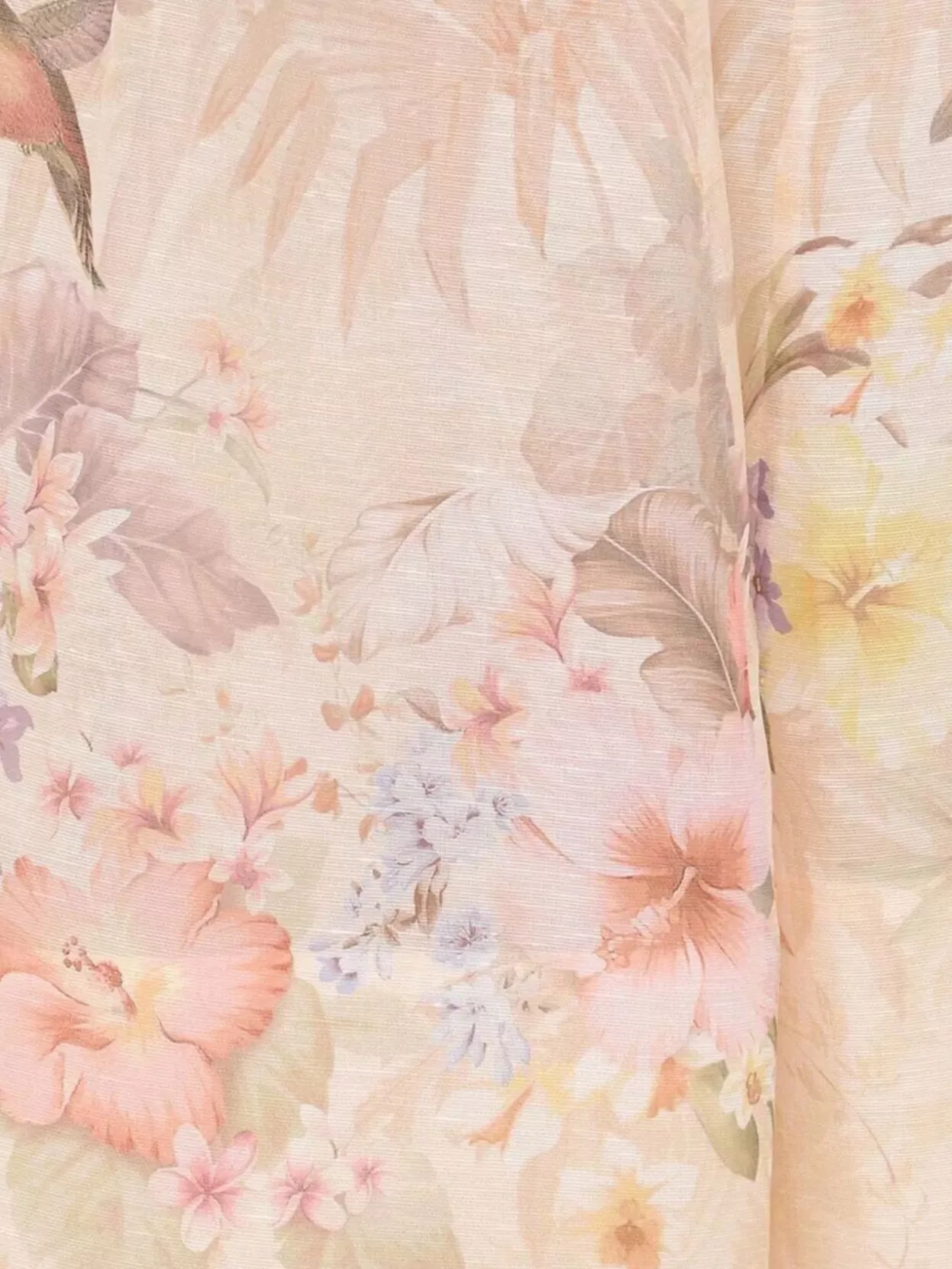 Shop Zimmermann Drawn Floral Midi Skirt In Pink