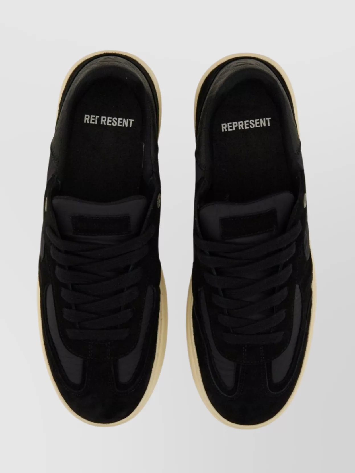 Represent Suede Panel Low-Top Sneaker With Rubber Sole