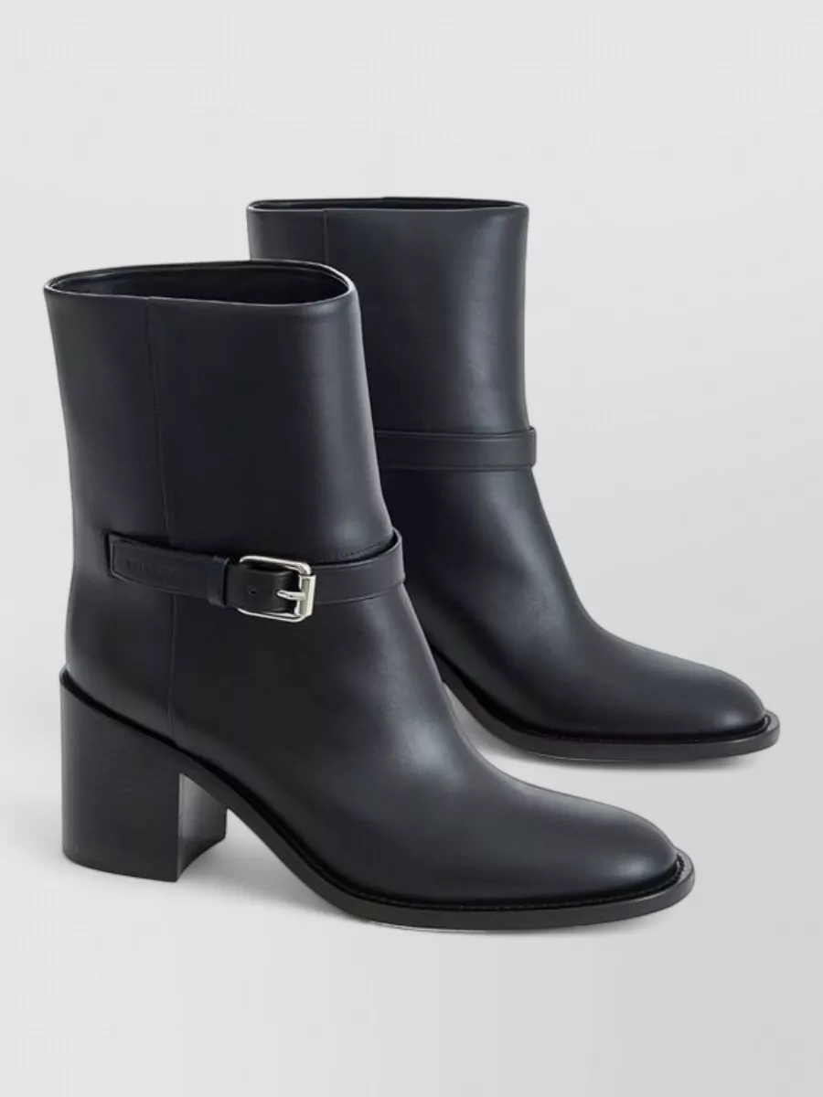 Burberry leather mid-calf boots