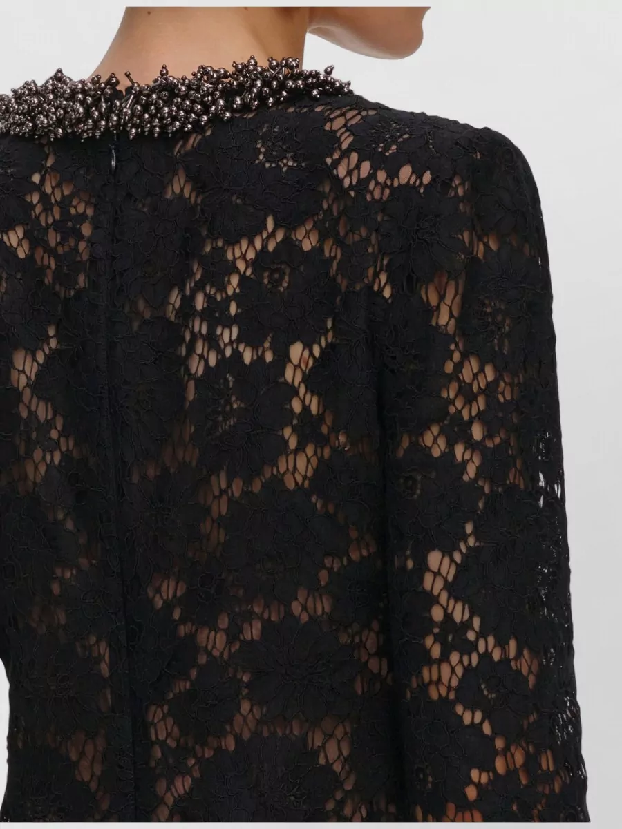 Self-Portrait Beaded Lace Mini Dress