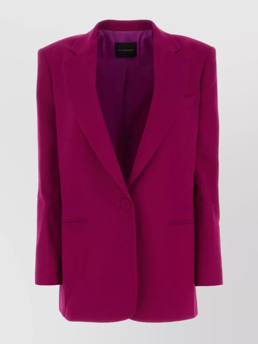 Shop The Andamane Tailored Blazer With Back Slit And Multiple Pockets In Burgundy
