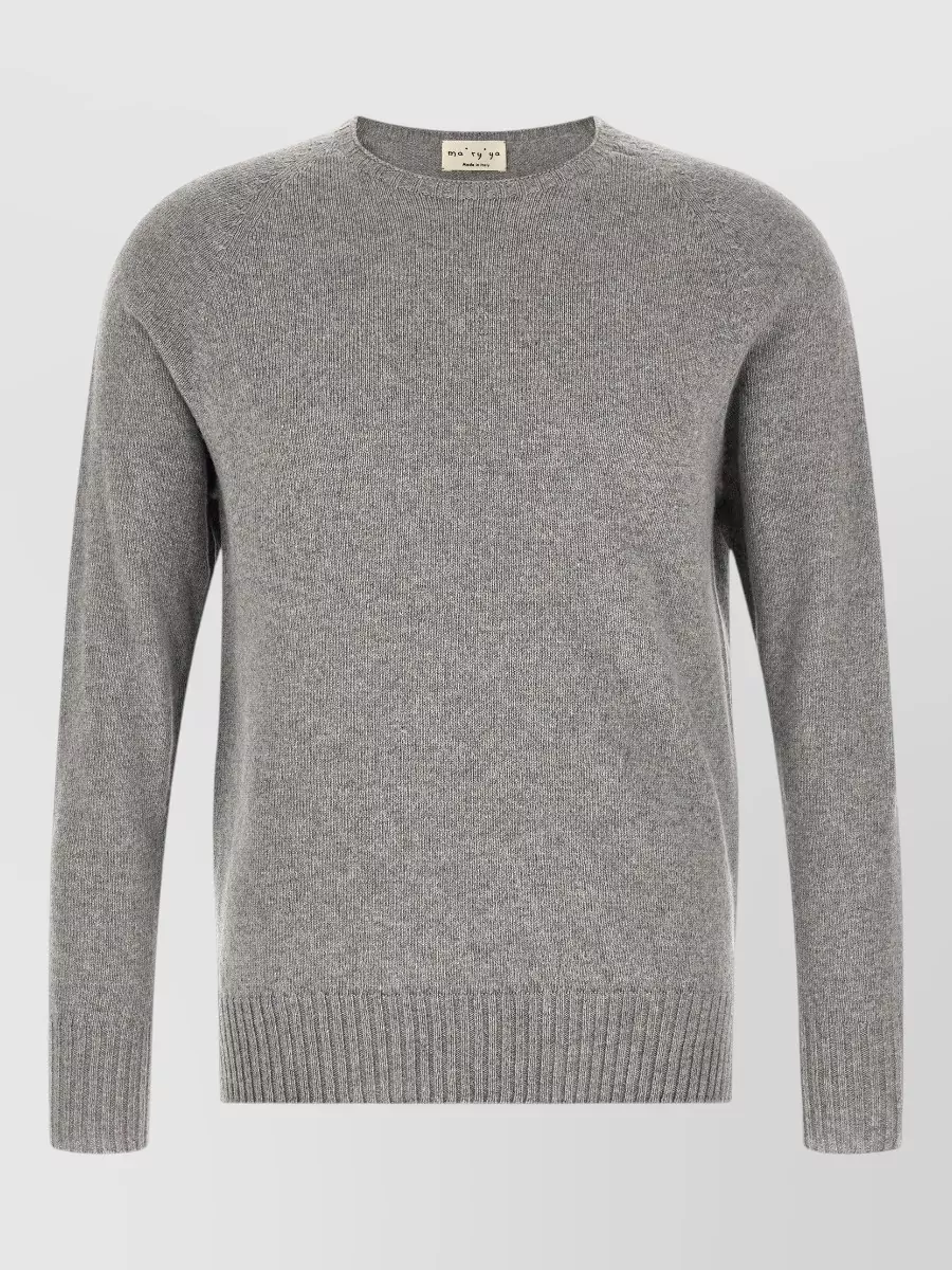 Ma'ry'ya cashmere virgin wool ribbed crew neck jumper