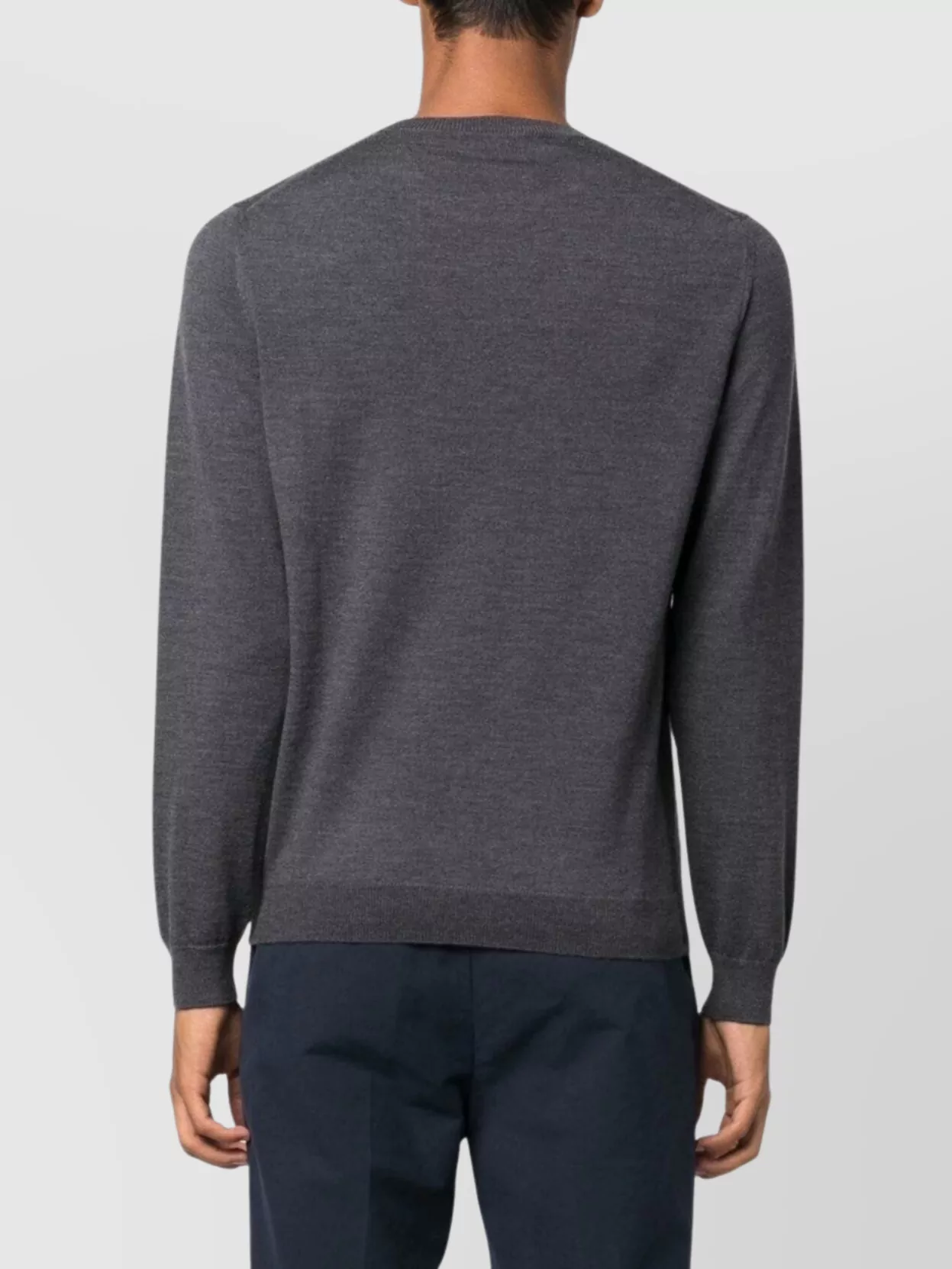 Zanone Crew Neck Long Sleeve Ribbed Sweater